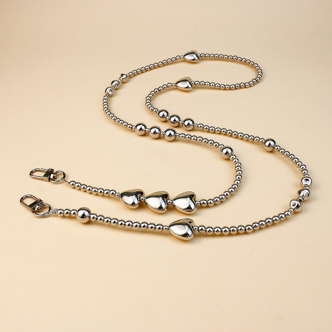 Heart-Designed Beaded Eyewear Chain Bowlift