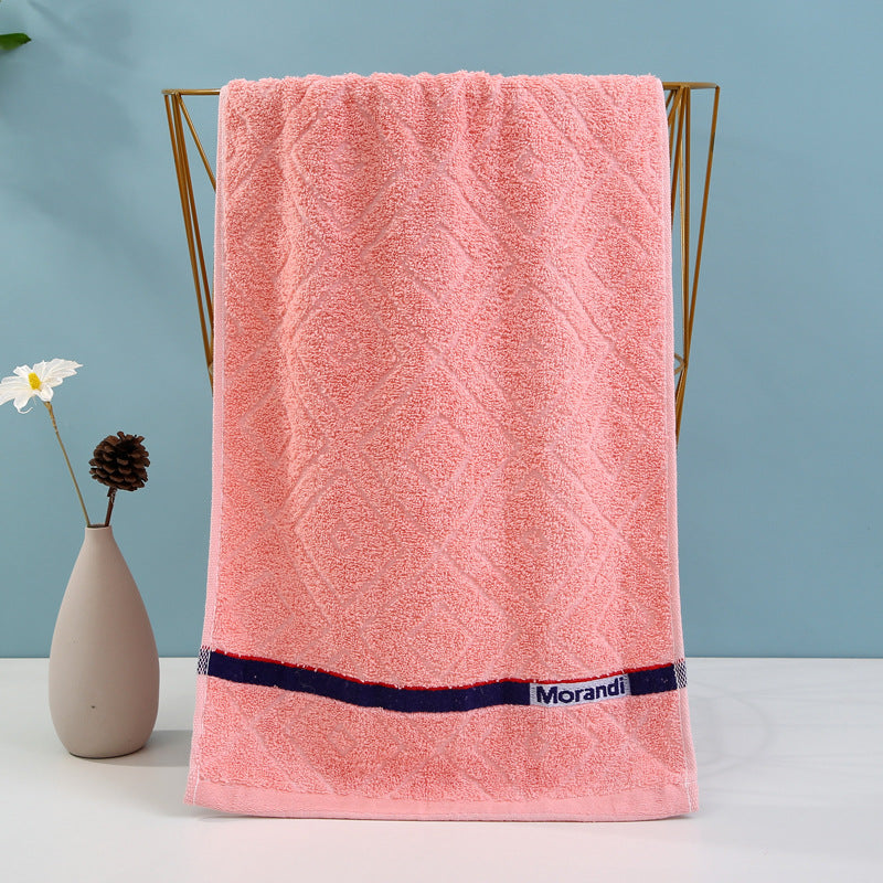 Terry Bath Towel with High-Quality Check Border Bowlift