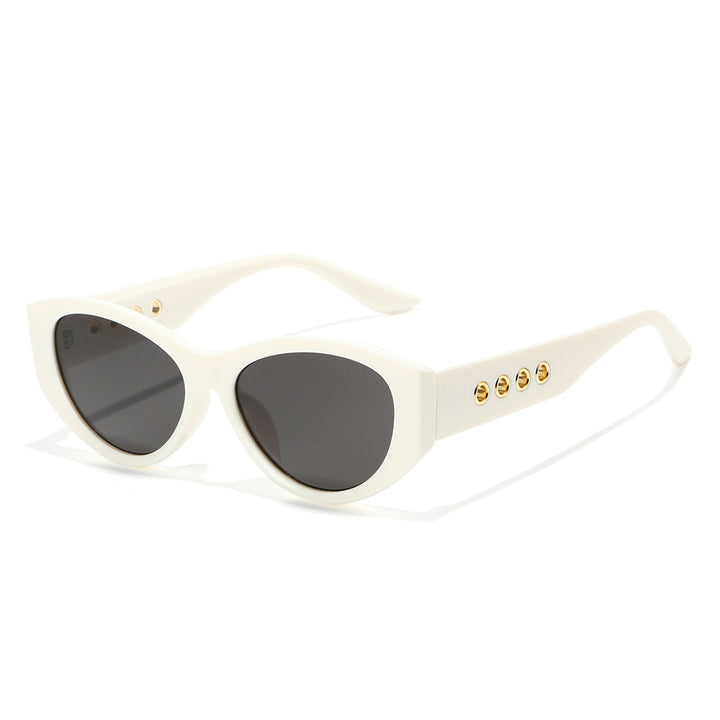 Cat-Eye Sunglasses with Decorative Gold Accents Bowlift