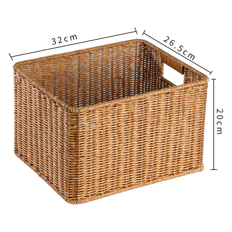 Handcrafted Rectangular Wicker Storage Bin Bowlift