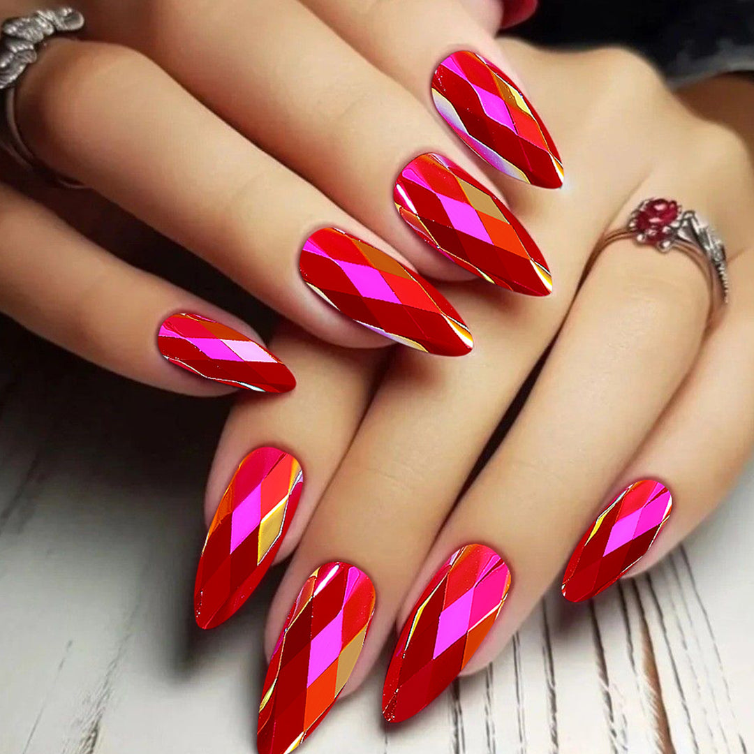 Artistic Faceted Nail Art Extensions Bowlift