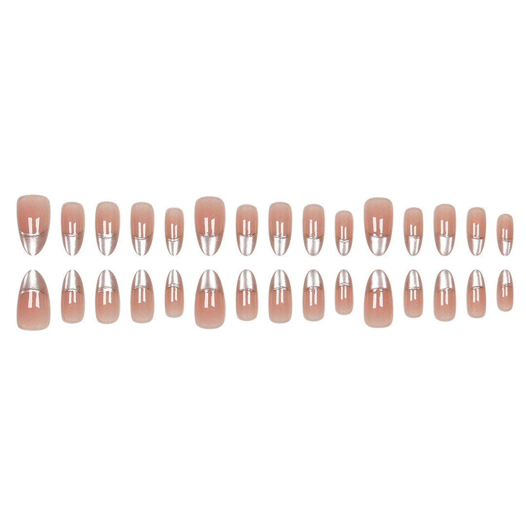 Elegant Stiletto Press-On Nails with Pearlescent Finish Bowlift