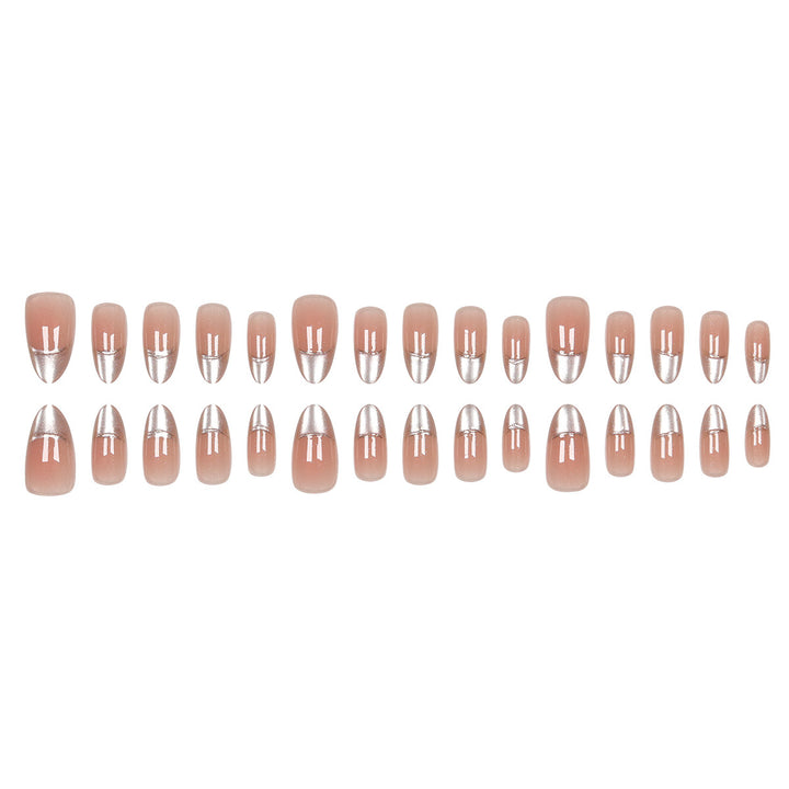 Elegant Stiletto Press-On Nails with Pearlescent Finish Bowlift