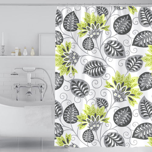 Women's Elegant Floral Shower Curtain Bowlift