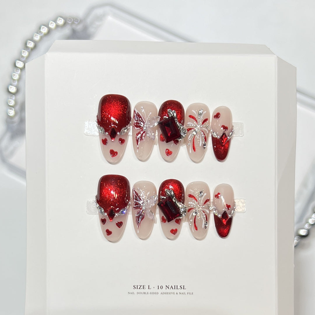 Decorative Themed Press-On Nail Set Bowlift