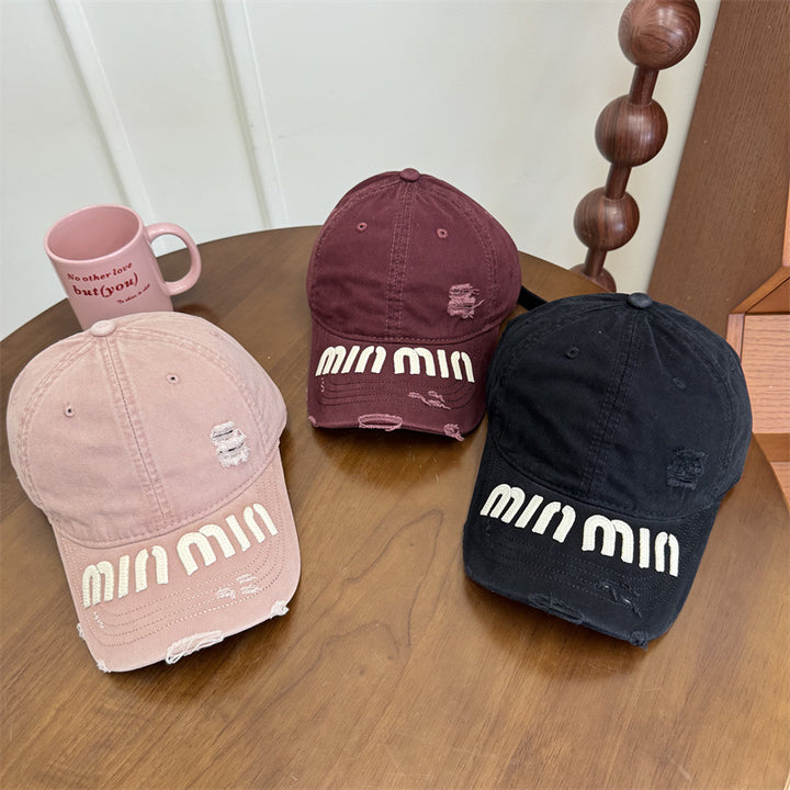 Women's Distressed Graphic Baseball Cap Bowlift