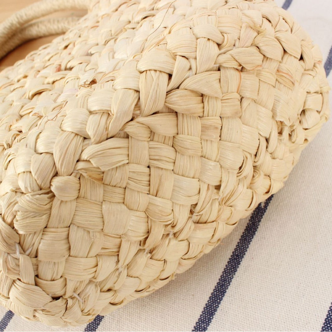 Braided Bast Tote Bag with Unusual Design Bowlift