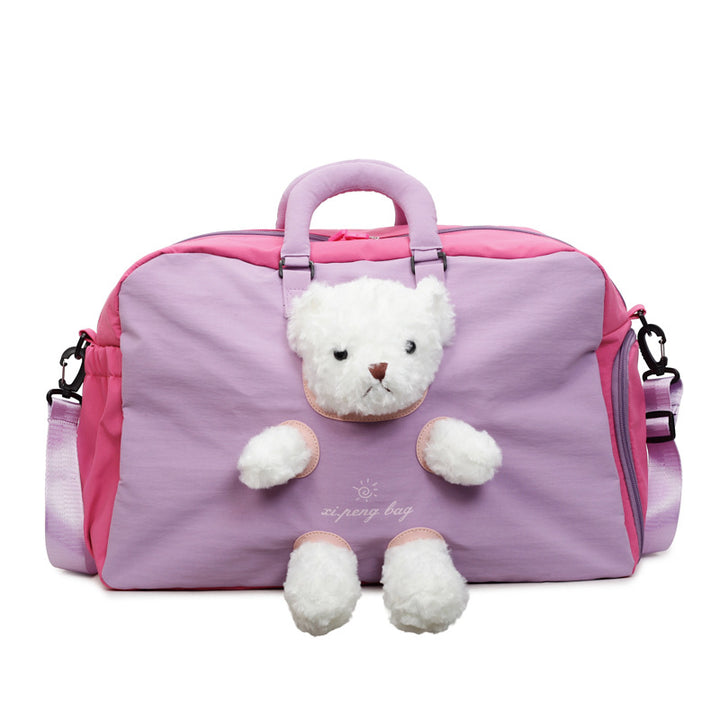 Travel bag with cute plush bear Bowlift