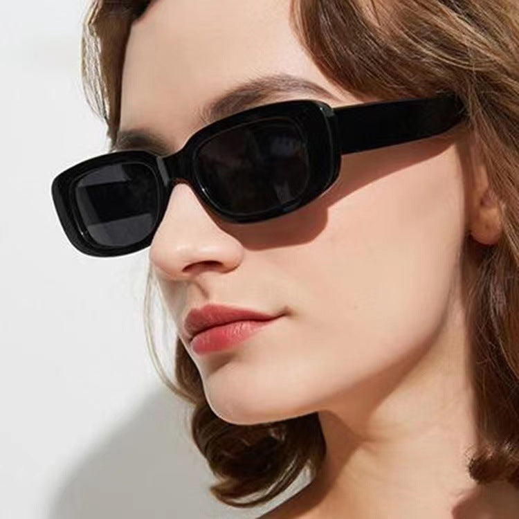 Women's fashionable rectangular sunglasses with adjustable nose pads Bowlift