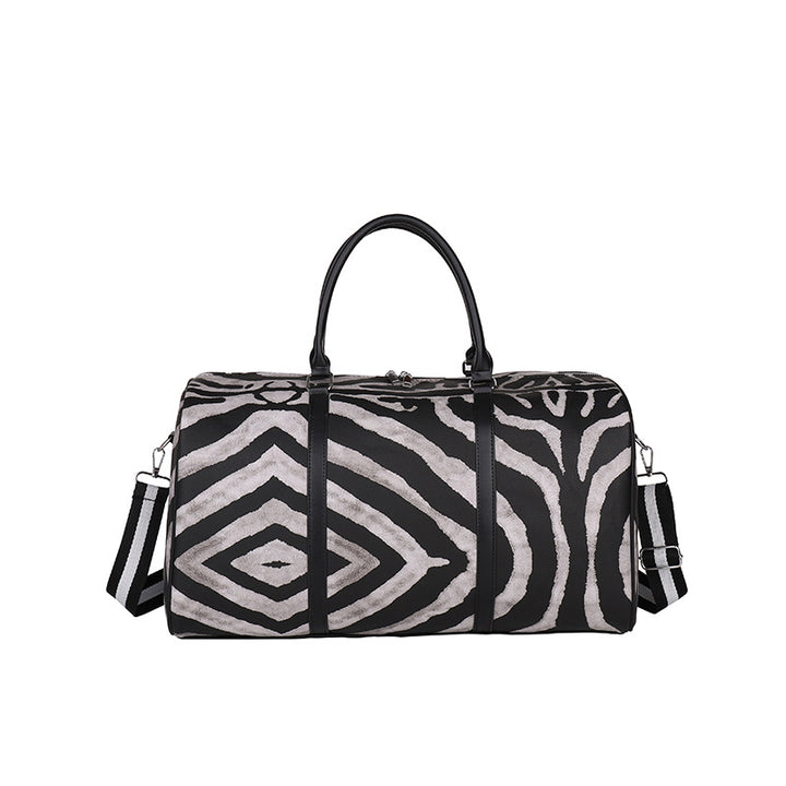 Sporty travel bag in trendy zebra pattern Bowlift