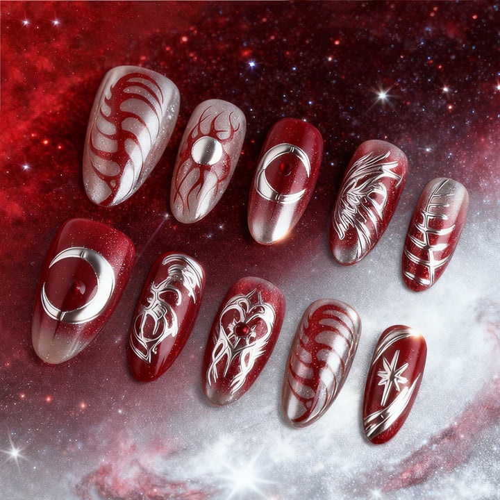 Artistic Full-Set Press-On Nails Bowlift