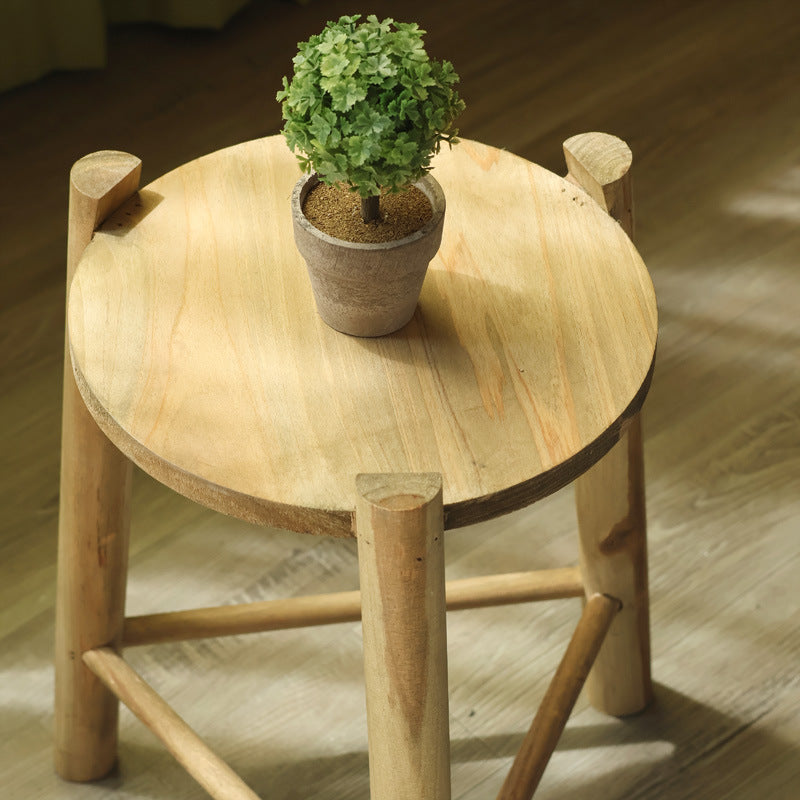Rustic Wooden Stool Bowlift