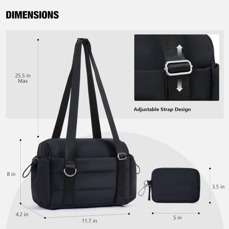 sporty shoulder bag with removable cosmetic bag Bowlift