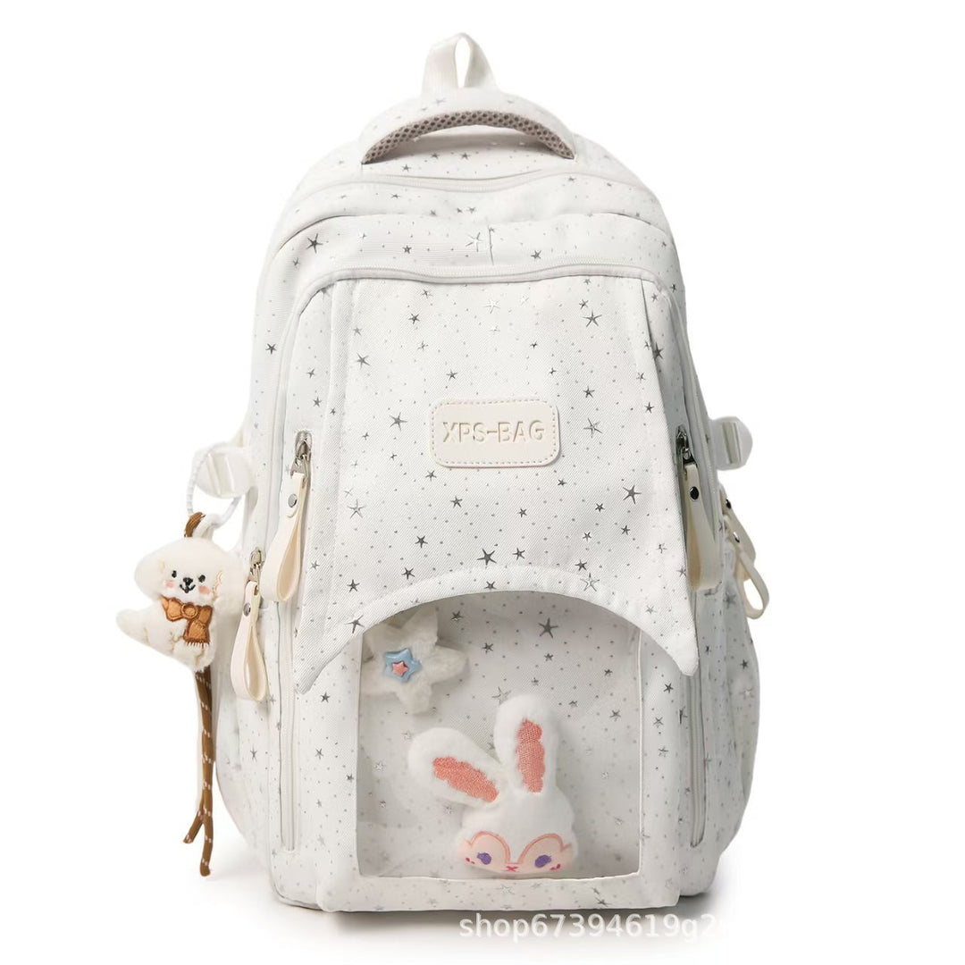 Whimsical Star-Patterned Backpack Bowlift