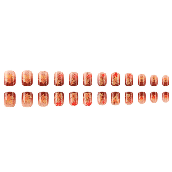 Autumn-Themed Gel Nail Art Bowlift