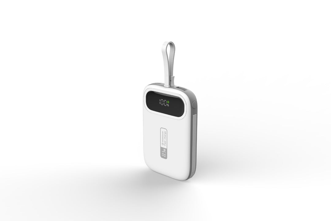 Portable power bank with fast USB-C connection and integrated LED display Bowlift