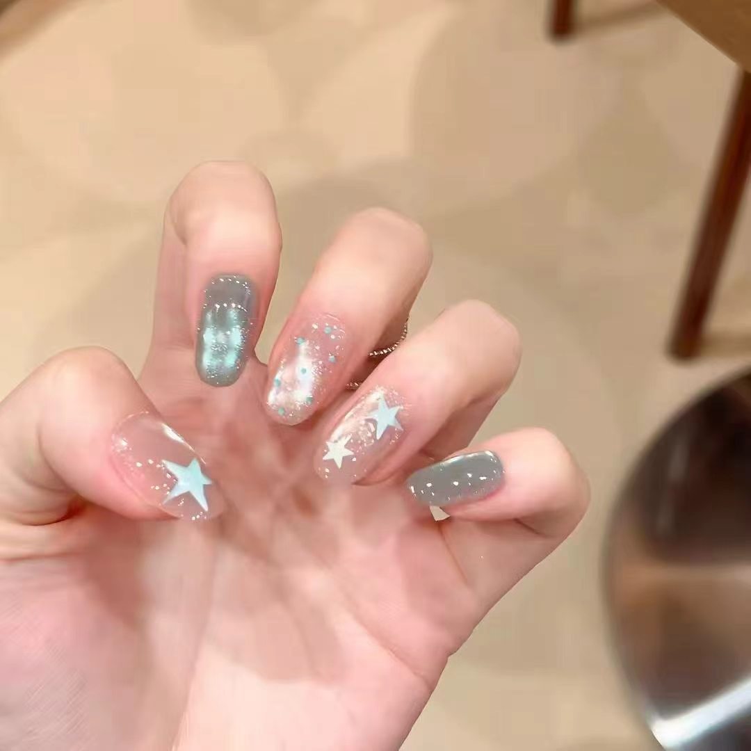 Celestial Star Nail Art Design Bowlift