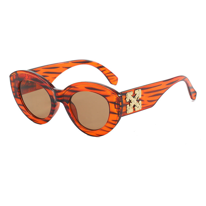 Women's Cat-Eye Sunglasses with Luxurious Accents and Sturdy Plastic Frame Bowlift