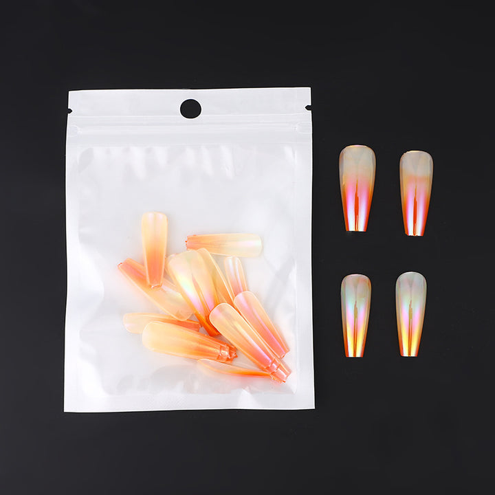 Trendy gradient design artificial nails Bowlift