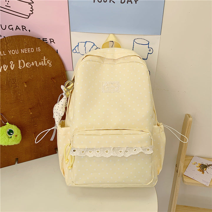 Star Patterned School Backpack
