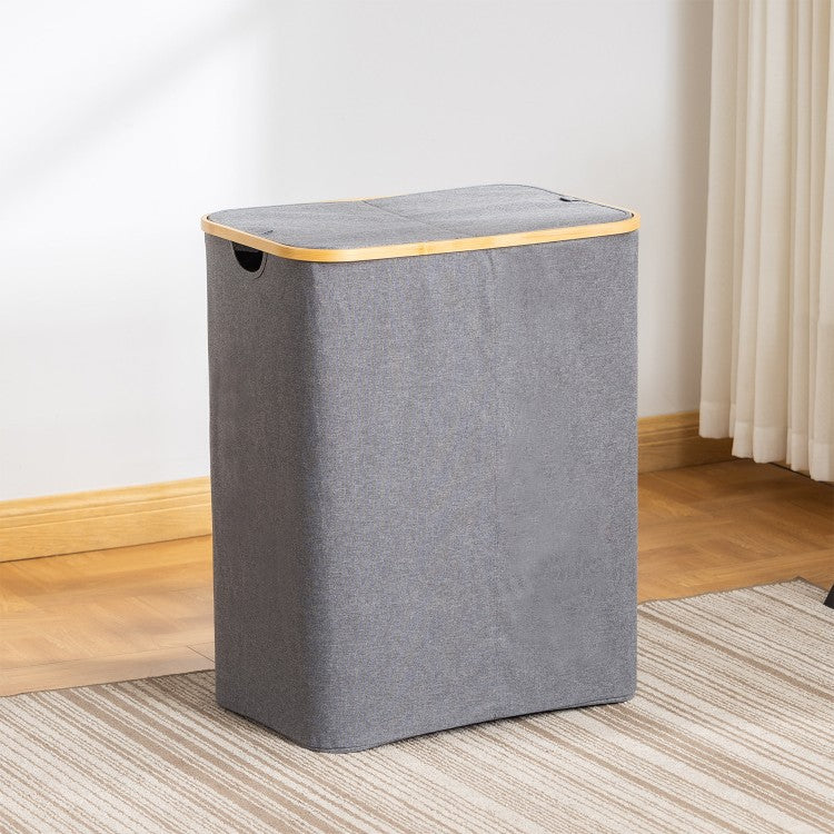 High-quality laundry basket with lid and handle Bowlift