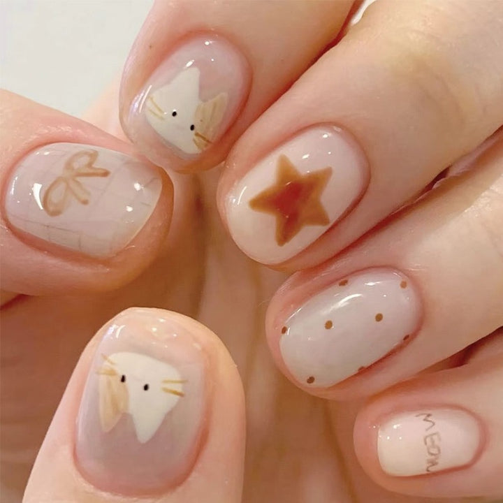 Artistic Nail Extensions with Decorative Elements Bowlift