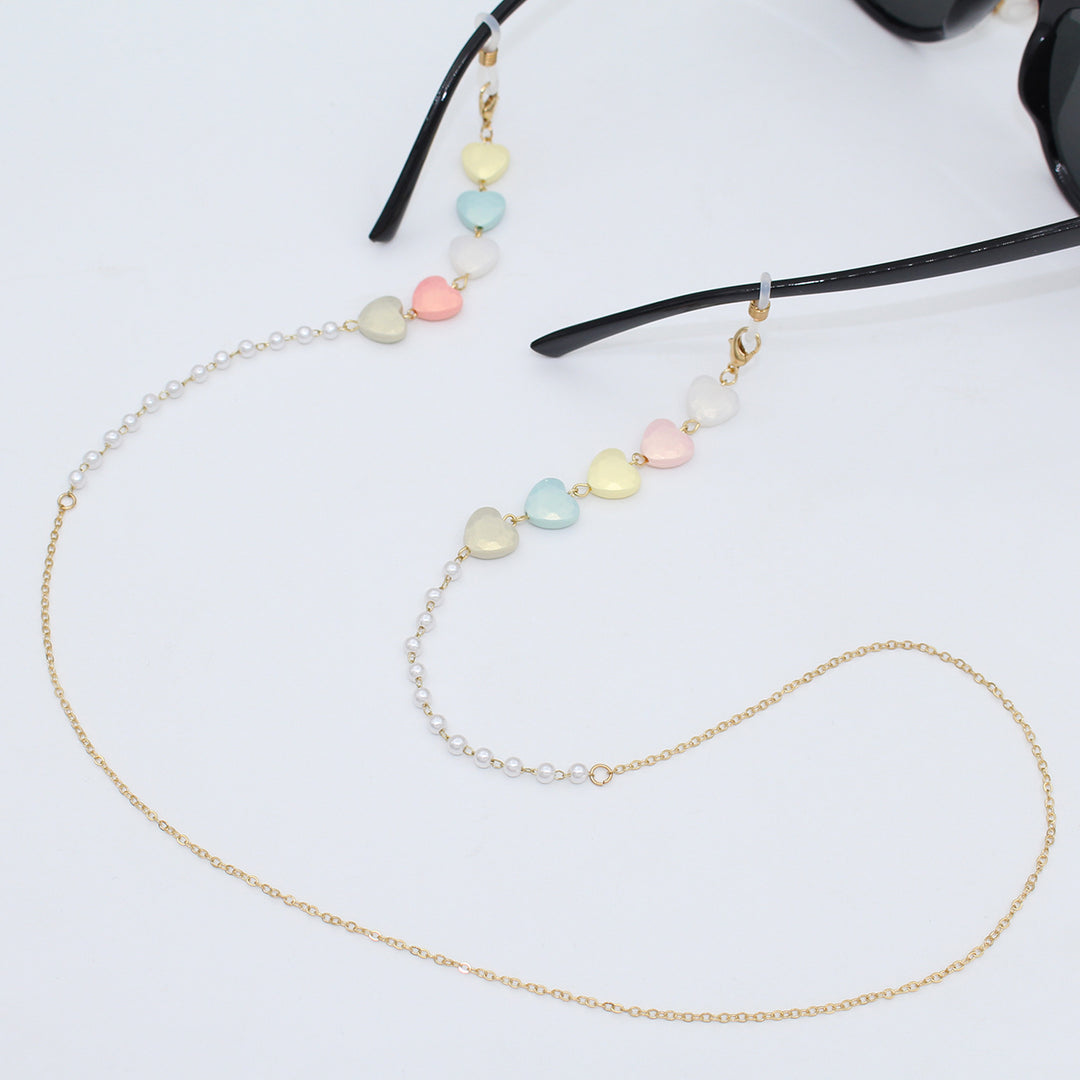 Floral Decorated Eyewear Chain Bowlift