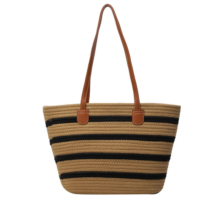 Stylish Striped Beach Tote Bowlift