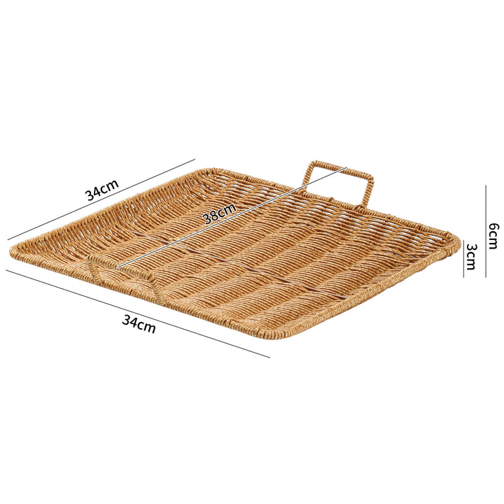 Handwoven Decorative Serving Basket Bowlift