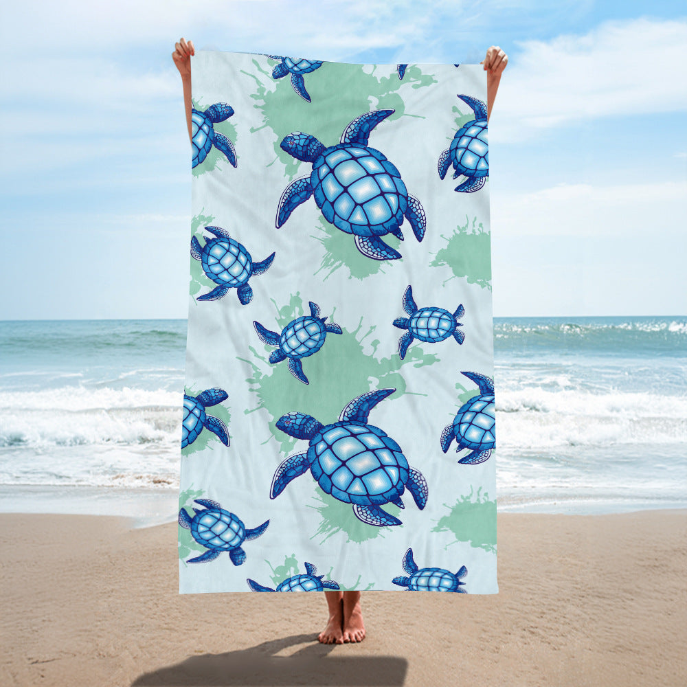 Beach towel with creative turtle design Bowlift
