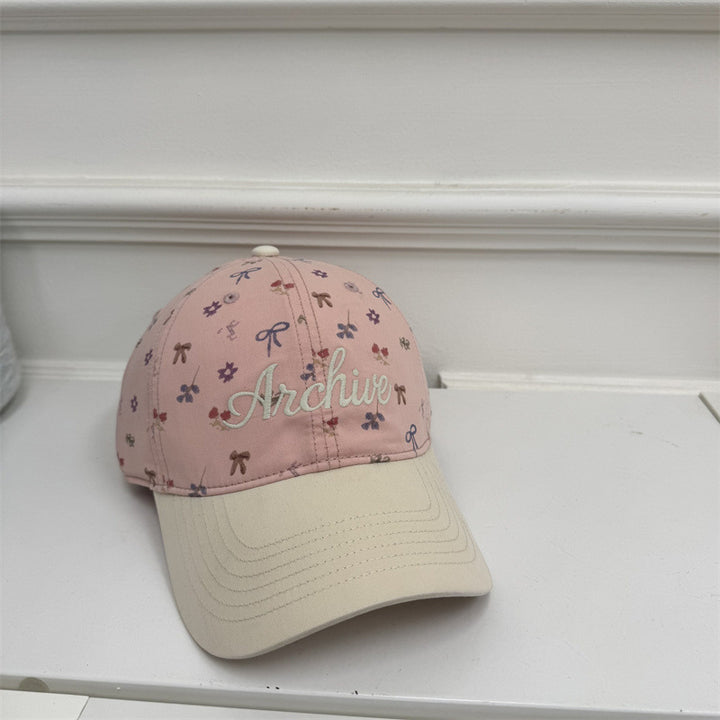 Women's Floral-Embroidered Baseball Cap Bowlift