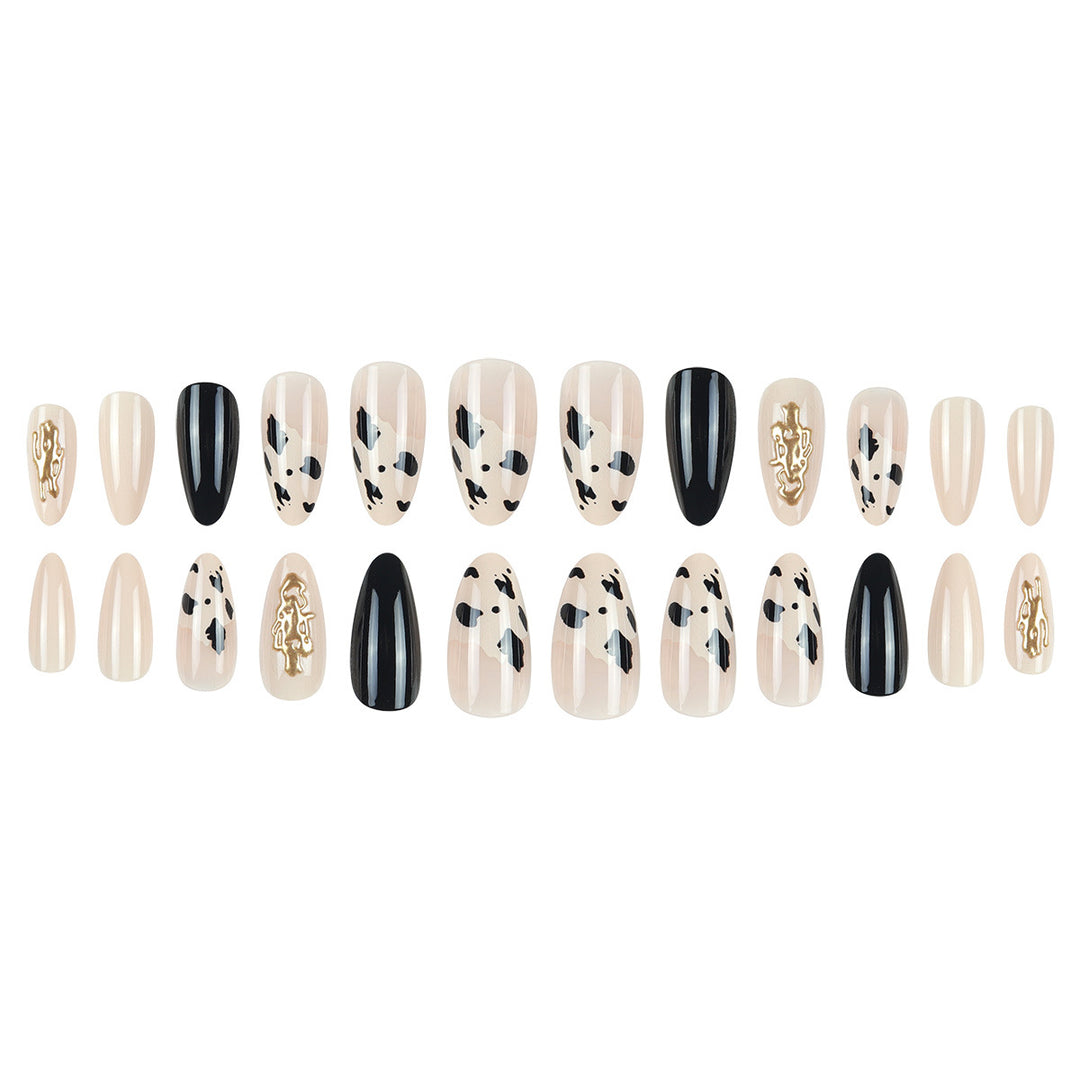 Stylish Long Almond Stiletto Press-On Nails Bowlift