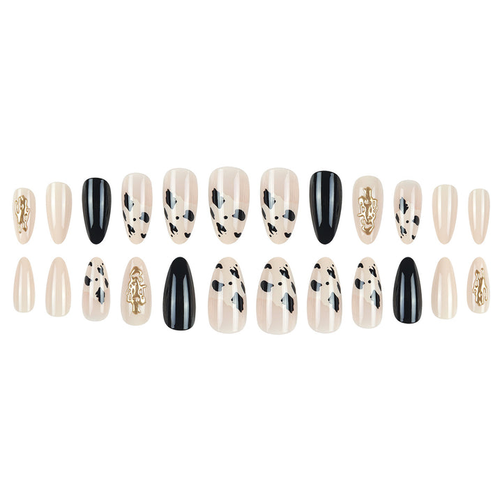 Stylish Long Almond Stiletto Press-On Nails Bowlift