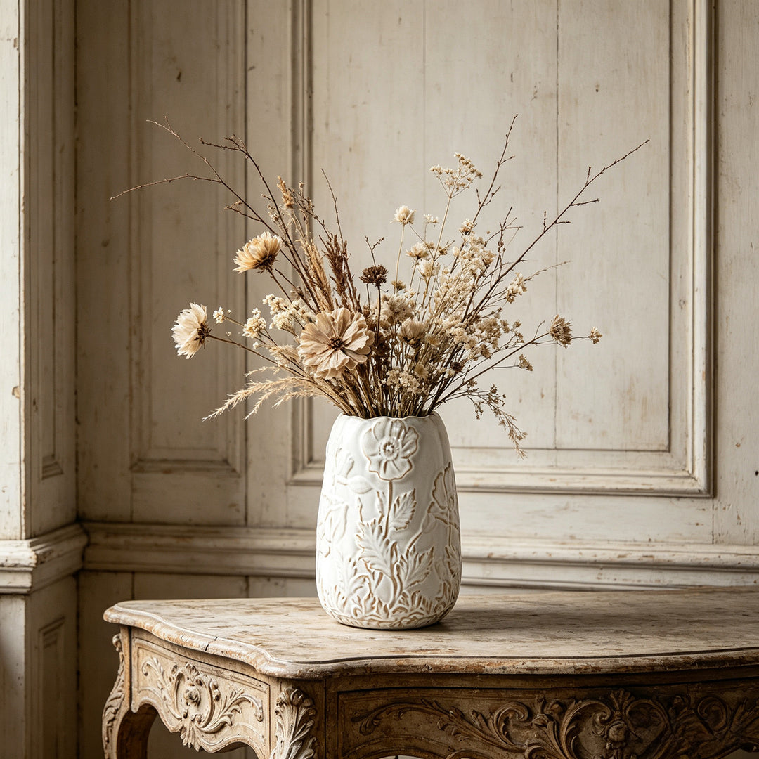 Ceramic Profiled Flower Table Vase