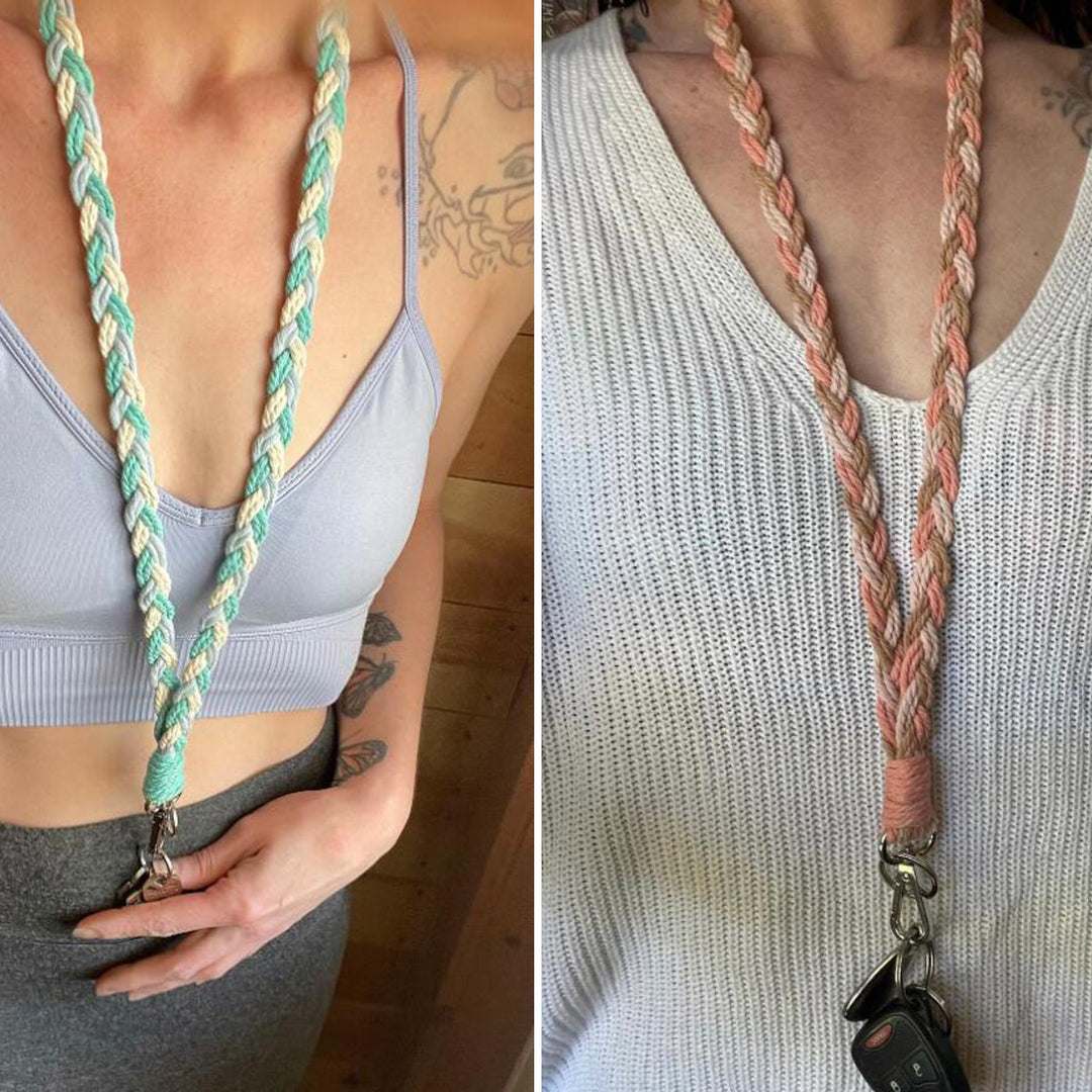 Braided Cotton Dog Leash Bowlift