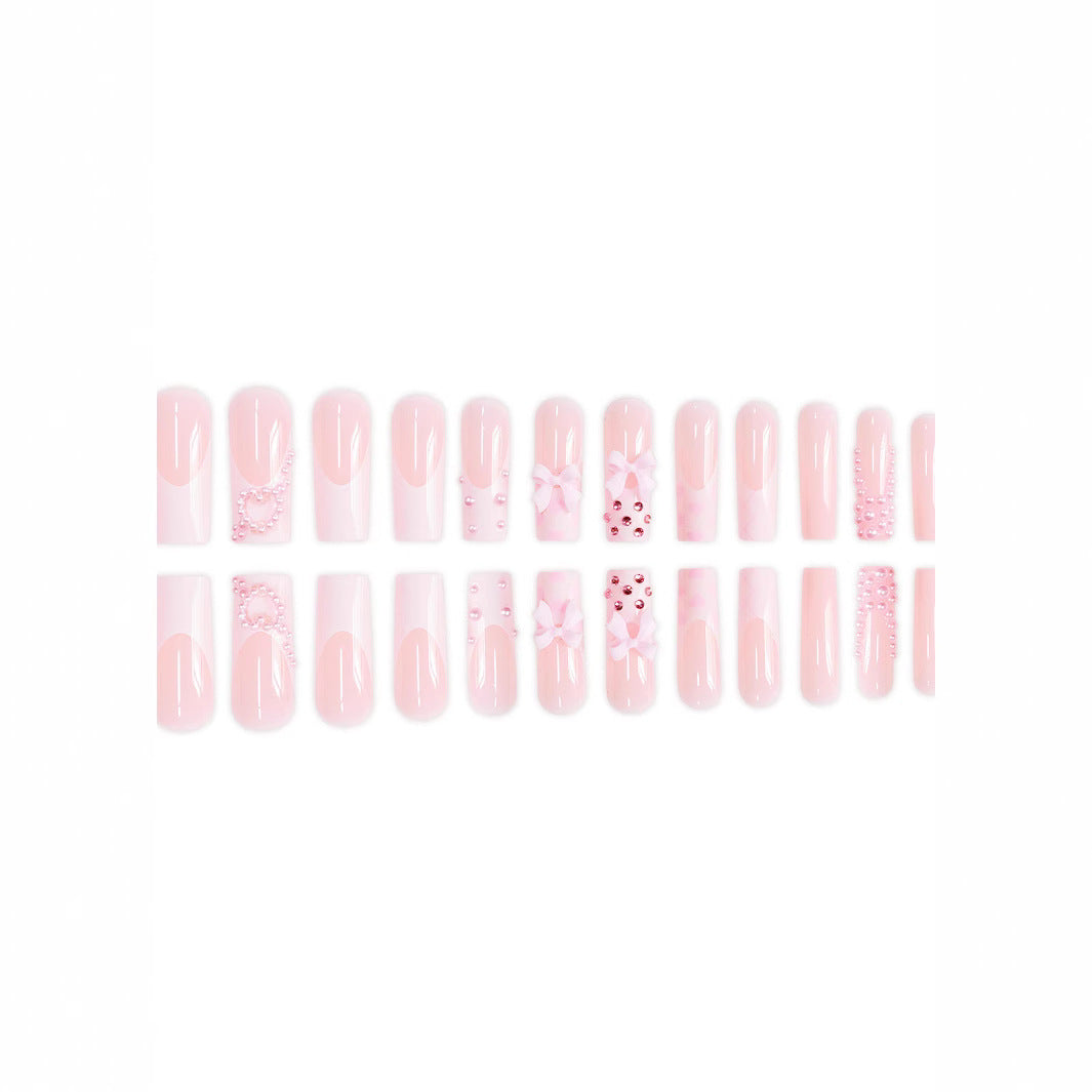 Elegant Decorative Press-On Nail Art Set Bowlift