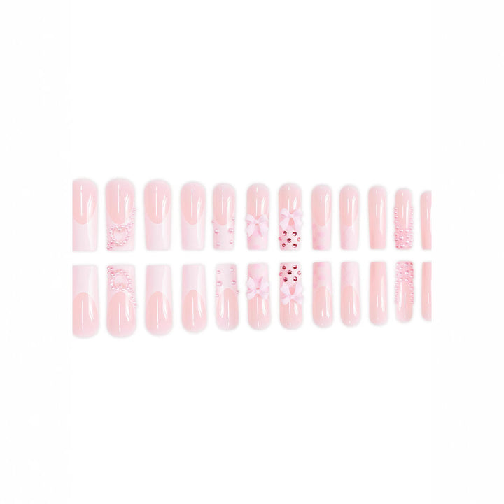 Elegant Decorative Press-On Nail Art Set Bowlift