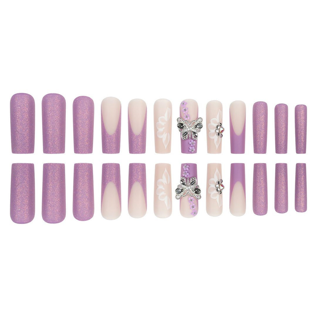 Decorative Long Stiletto Nail Art Set Bowlift