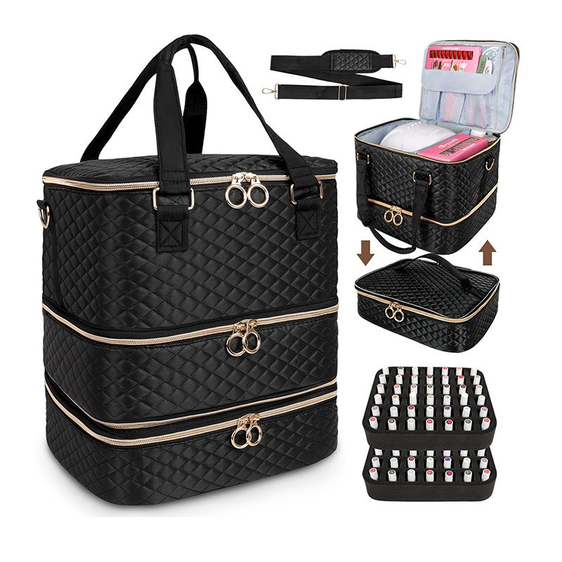 Cosmetic Organizer Bag with Multi-Level Design Bowlift