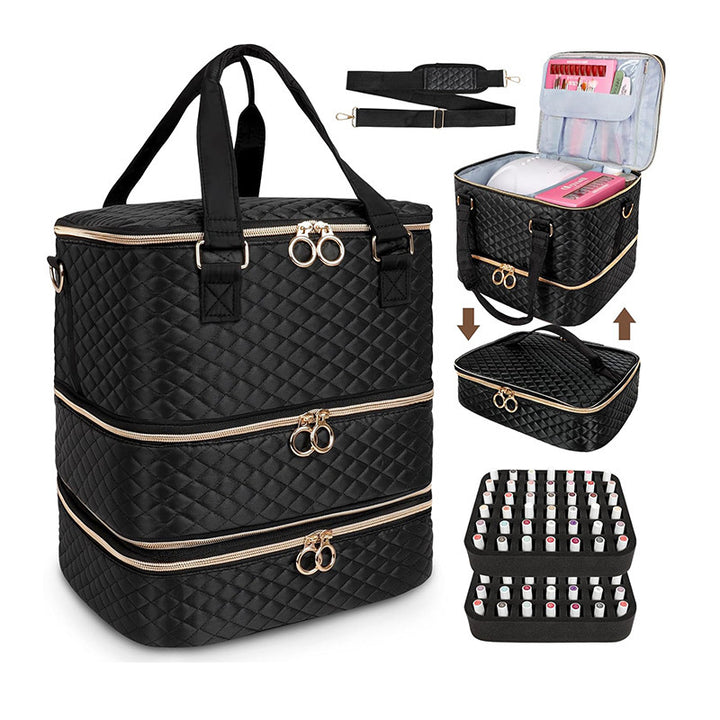 Cosmetic Organizer Bag with Multi-Level Design Bowlift
