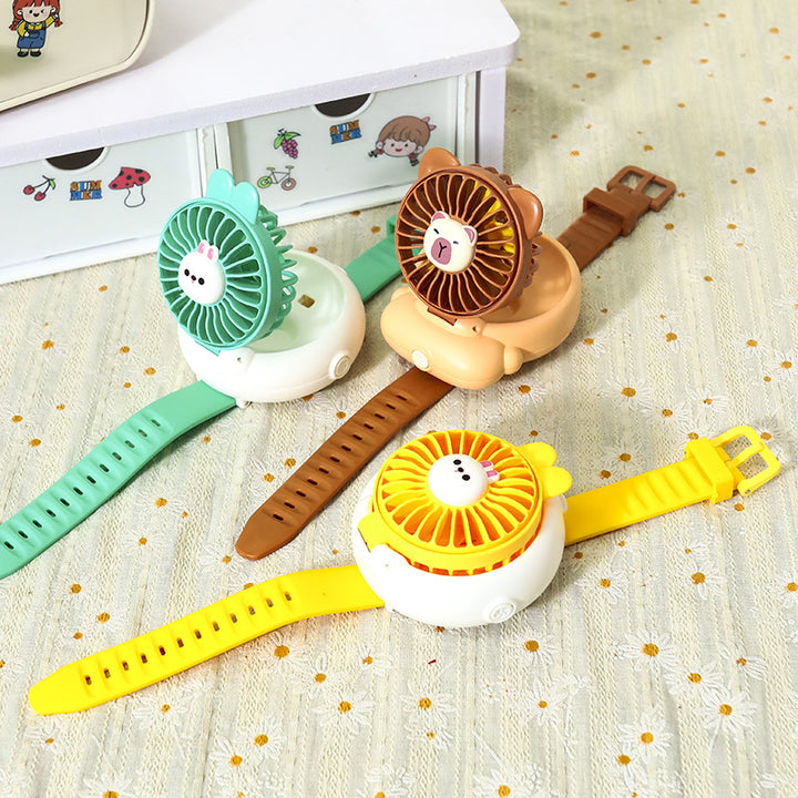 Women's Portable Hand Fan with Fun Rabbit Design Bowlift