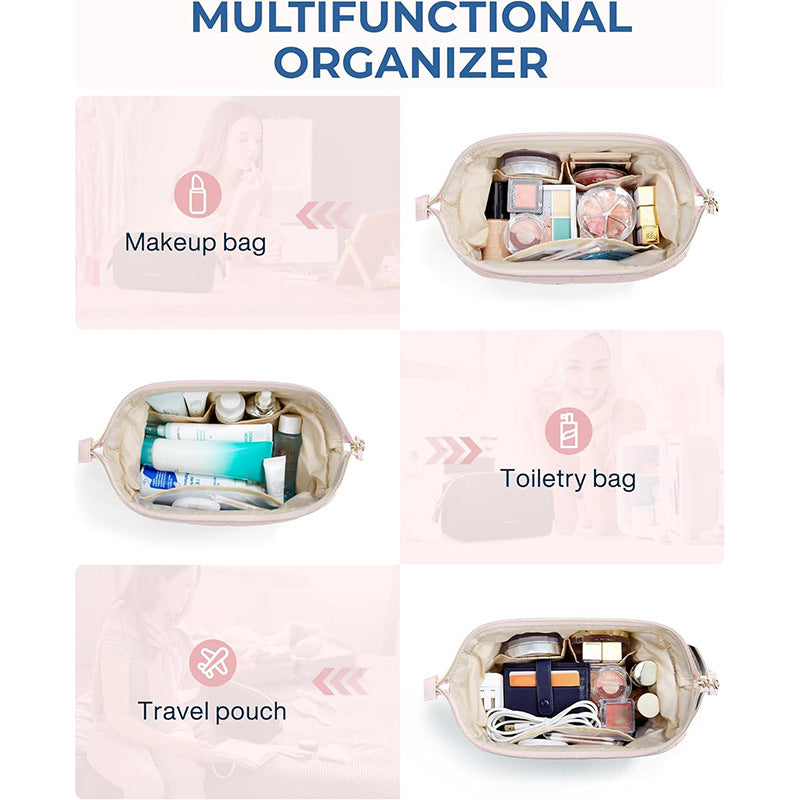 Cosmetic bag with matte finish and zipper Bowlift