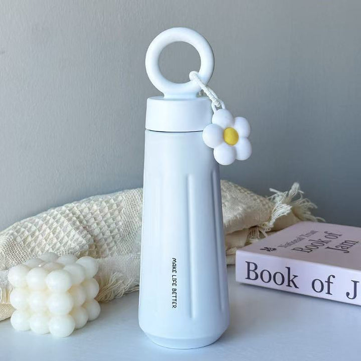Ladies stylish water bottle with practical carry handle Bowlift
