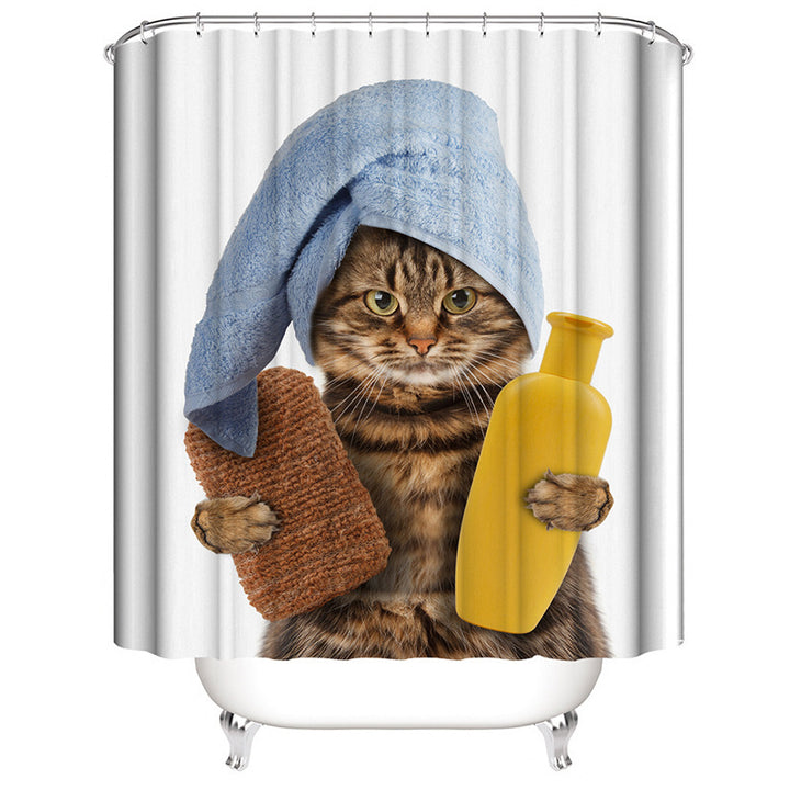 Hippo-Themed Shower Curtain Bowlift