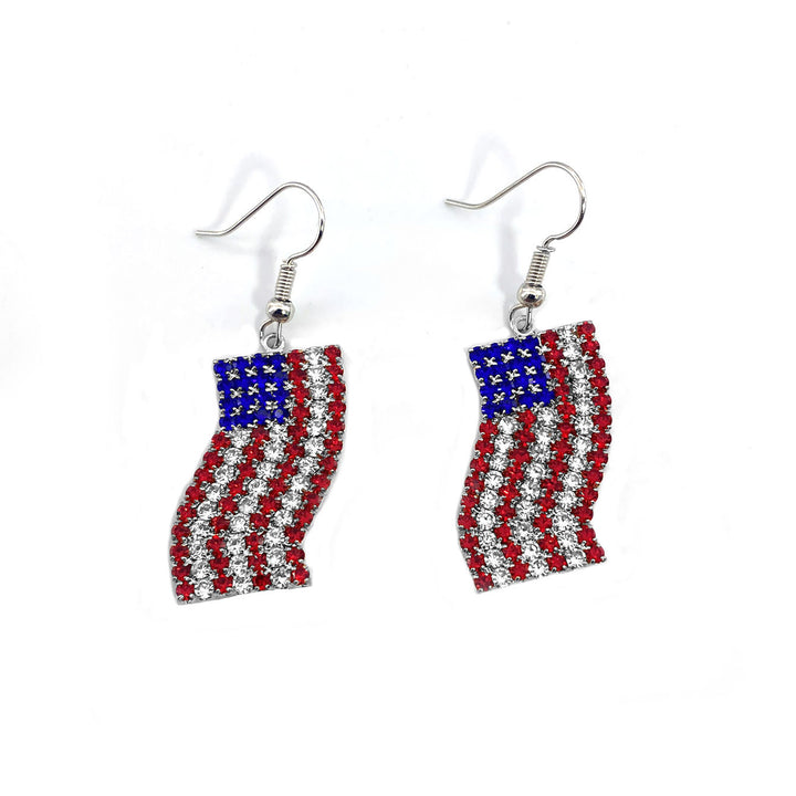 Women nano sparkling statement earrings with long rhinestone tassels Bowlift