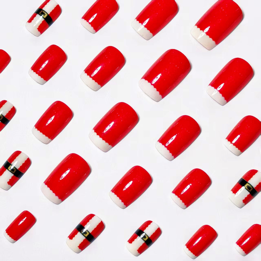 Festive Santa Claus-Themed Nail Art Bowlift