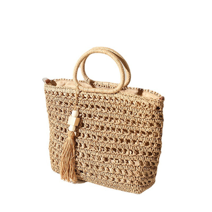 Handbag Made of Crocheted Natural Material Bowlift