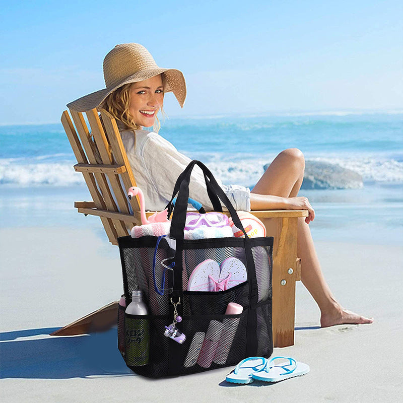 Large Beach Bag Made of Breathable Mesh Material Bowlift