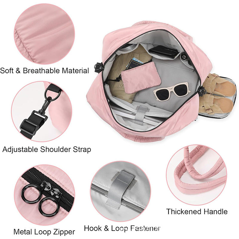 Multifunctional Travel Bag with Separate Shoe Compartment Bowlift