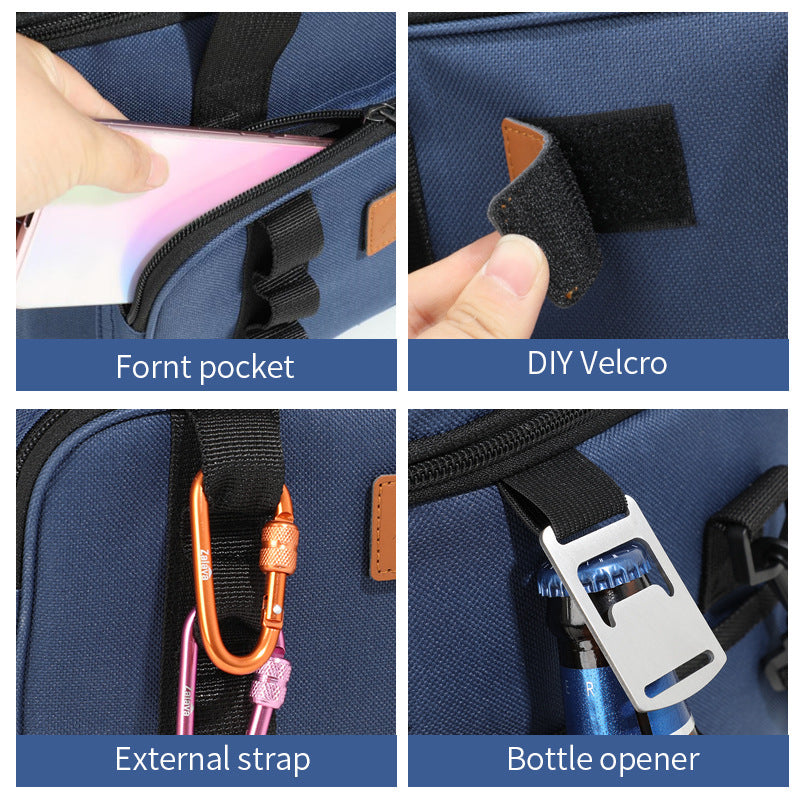 Insulated Food Storage Cooler Tote with Multiple Compartments